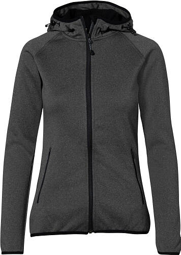 Damen Kapuzen-Tecjacke Florida 263, anthrazit meliert 