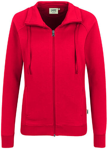 Damen Sweatjacke College 406, rot 