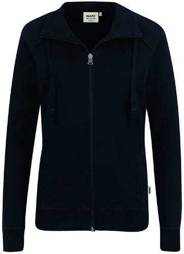 Damen Sweatjacke College 406, schwarz 