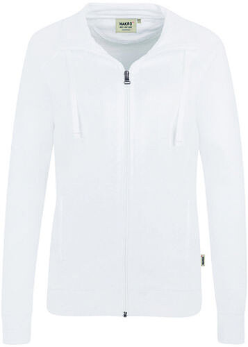 Damen Sweatjacke College 406, weiß 