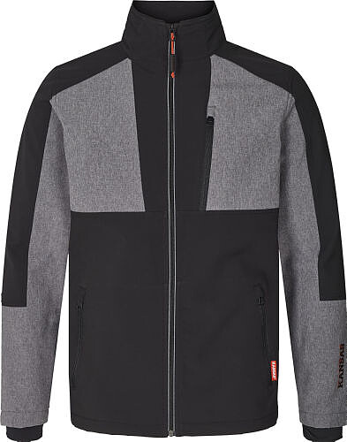 Apparel Colourblock Softshell, schwarz/grau meliert 