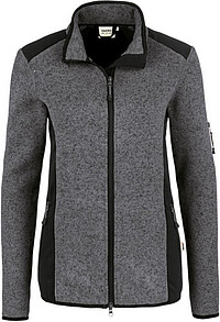 Damen Strickfleecejacke Churchill 236, anthrazit meliert