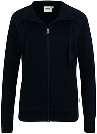 Damen Sweatjacke College 406, schwarz